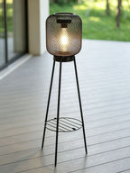 Outdoor Solar Hanging Lights in Metal Cage with Warm LED Candle Light | High & Bury