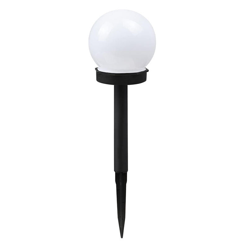 Outdoor Solar-Powered Frosted Globe Garden Stake Lights | High & Bury