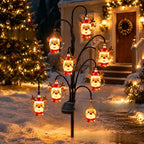 Outdoor Solar-Powered Reindeer LED String Light Garland | High & Bury
