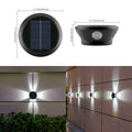 Outdoor Solar Wall Sconce Multi-Beam Decorative LED Accent Light | High & Bury