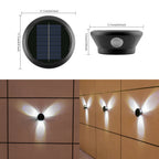 Outdoor Solar Wall Sconce Multi-Beam Decorative LED Accent Light | High & Bury
