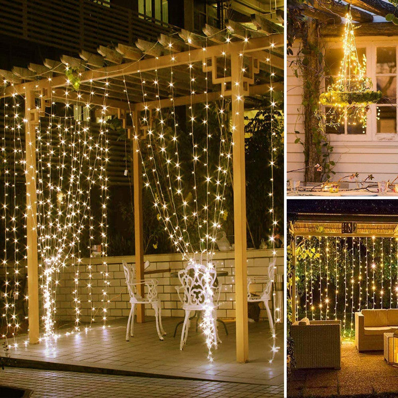 Outdoor Waterproof LED Curtain Lights with Icicle Design | High & Bury