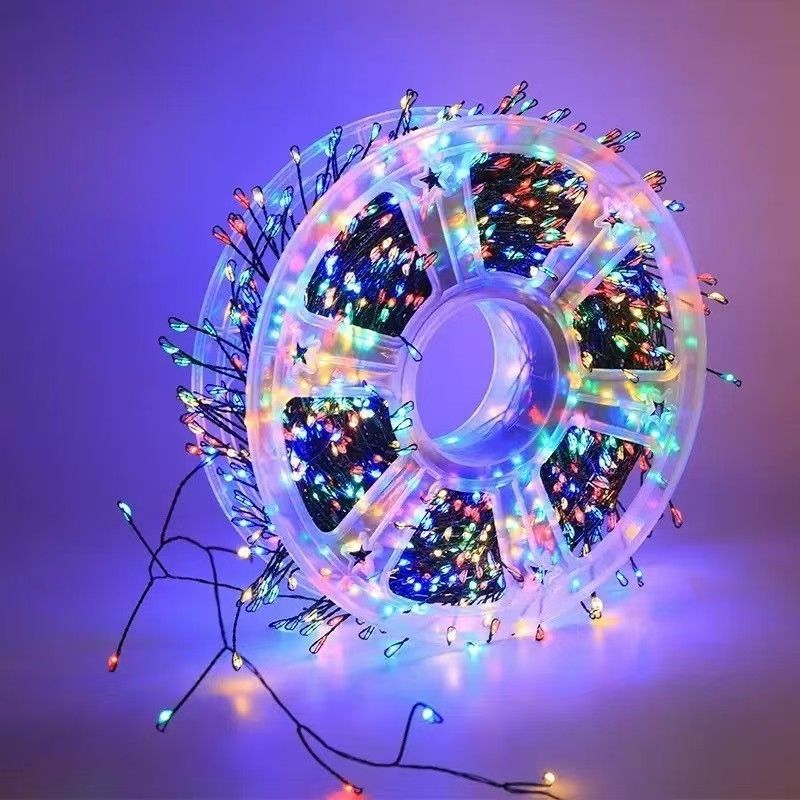 Outdoor Waterproof Micro LED Fairy Lights with Clear Star Wreath | High & Bury