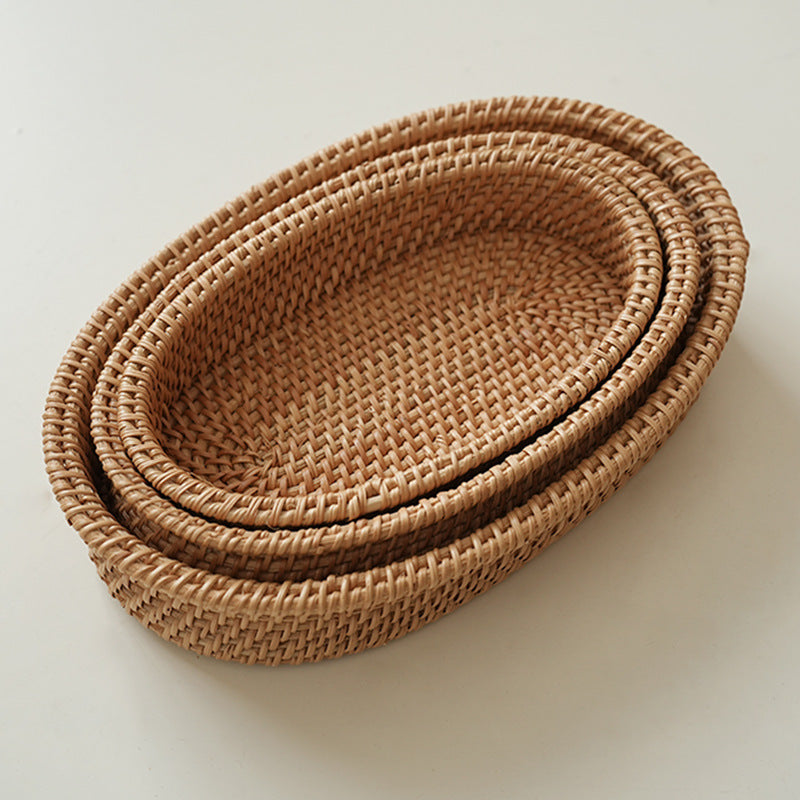 Oval Natur Basket made of Rattan | High & Bury