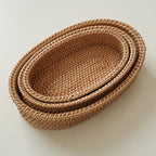 Oval Natur Basket made of Rattan | High & Bury