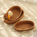 Oval Natur Basket made of Rattan | High & Bury
