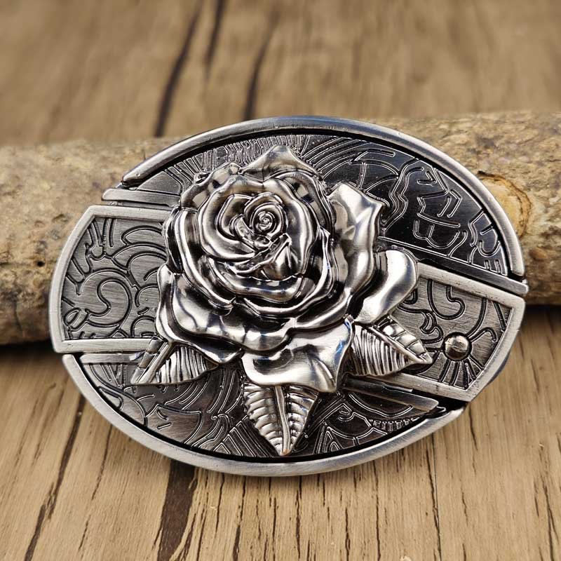 Oval Zinc Alloy Cowboys Belt Buckle with Hidden EDC Tool, 3.03 x 2.36 inch, view 10