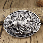 Oval Zinc Alloy Cowboys Belt Buckle with Hidden EDC Tool, 3.03 x 2.36 inch, view 11