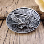 Oval Zinc Alloy Cowboys Belt Buckle with Hidden EDC Tool, 3.03 x 2.36 inch, view 20