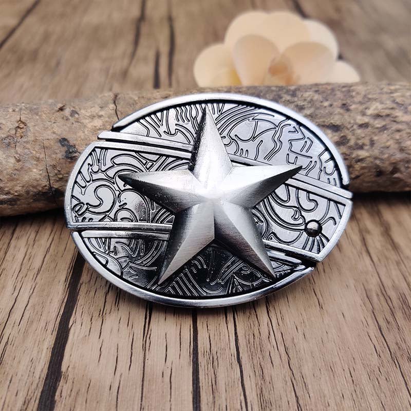 Oval Zinc Alloy Cowboys Belt Buckle with Hidden EDC Tool, 3.03 x 2.36 inch, view 22