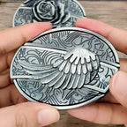 Oval Zinc Alloy Cowboys Belt Buckle with Hidden EDC Tool, 3.03 x 2.36 inch, view 29