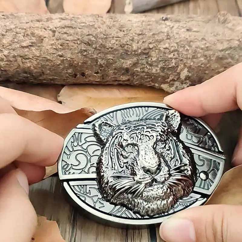 Oval Zinc Alloy Cowboys Belt Buckle with Hidden EDC Tool, 3.03 x 2.36 inch, view 30