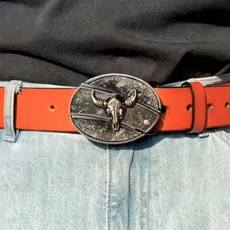 Oval Zinc Alloy Cowboys Belt Buckle with Hidden EDC Tool, 3.03 x 2.36 inch, view 5