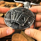 Oval Zinc Alloy Cowboys Belt Buckle with Hidden EDC Tool, 3.03 x 2.36 inch, view 6