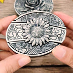 Oval Zinc Alloy Cowboys Belt Buckle with Hidden EDC Tool, 3.03 x 2.36 inch, view 9