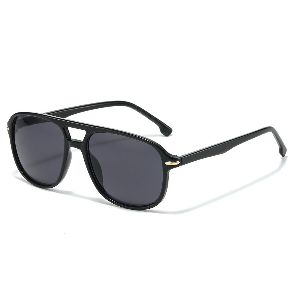 Oversized Gradient Lens Shield Sunglasses with Large Frame