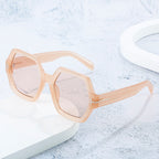 Oversized Hexagonal Sunglasses with Gradient UV400 Lenses, view 2