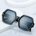 Oversized Hexagonal Sunglasses with Gradient UV400 Lenses, view 4