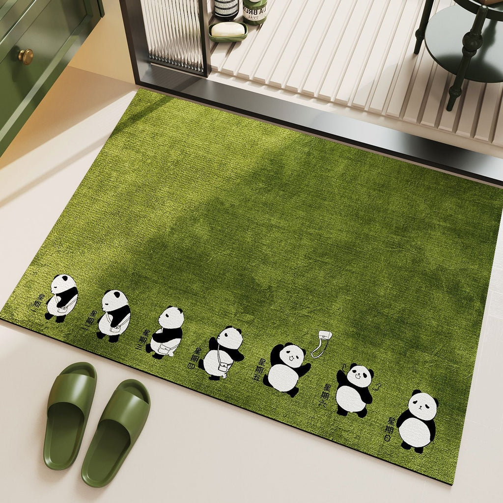 Panda-Themed Decorative Floor Mat | High & Bury