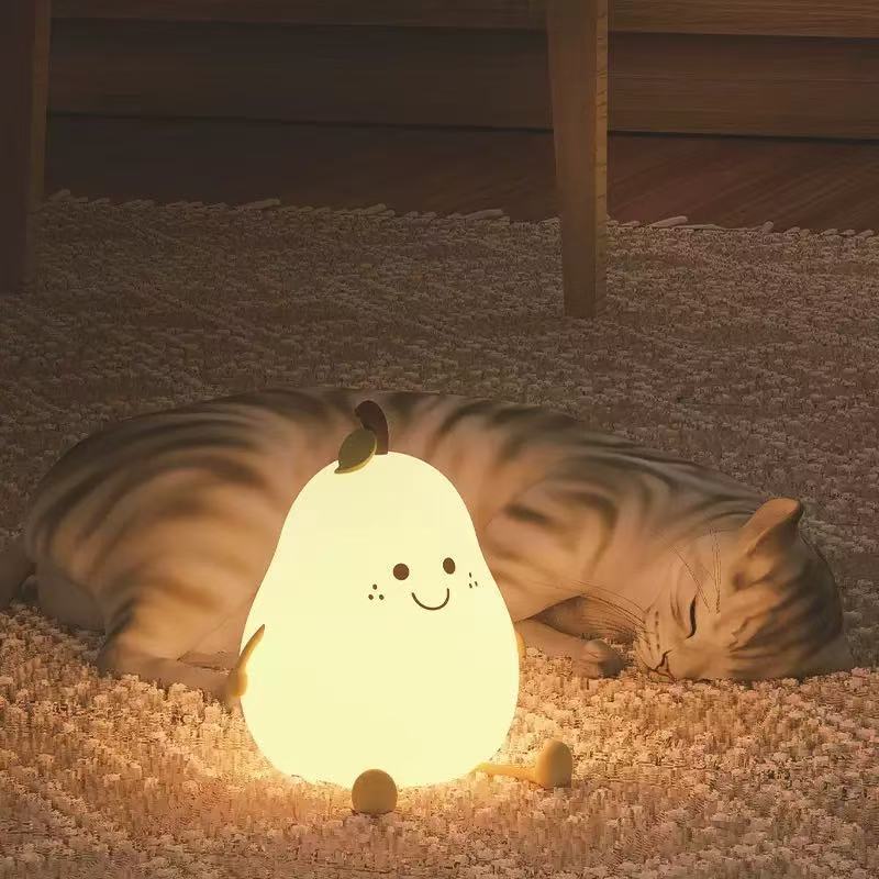 Pear-Shaped Silicone Night Light for the Children's Room | High & Bury
