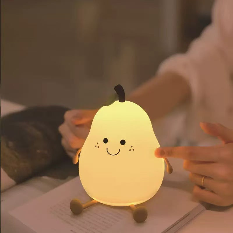 Pear-Shaped Silicone Night Light for the Children's Room | High & Bury