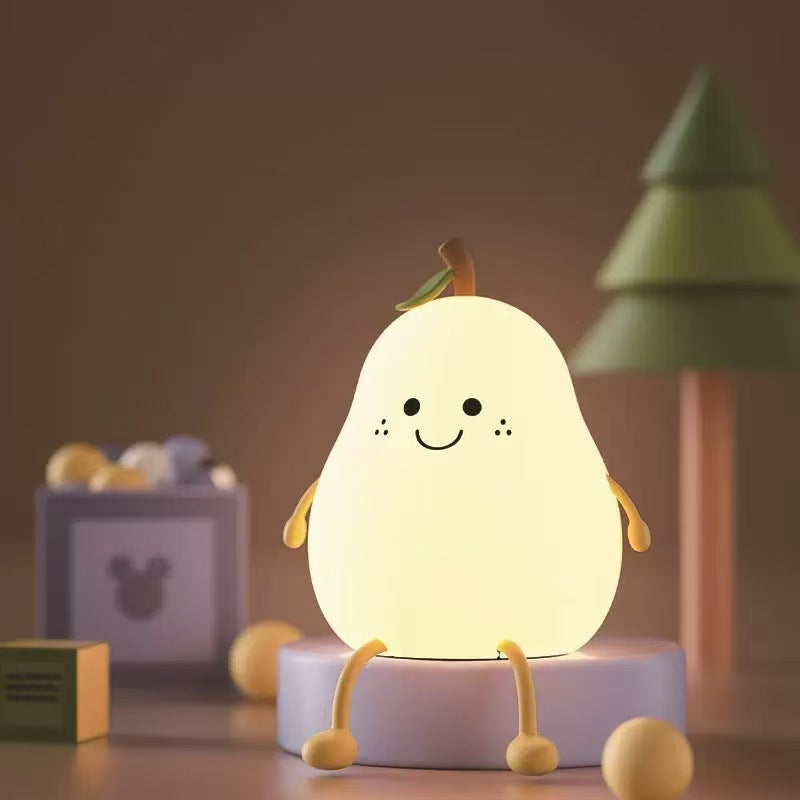 Pear-Shaped Silicone Night Light for the Children's Room | High & Bury