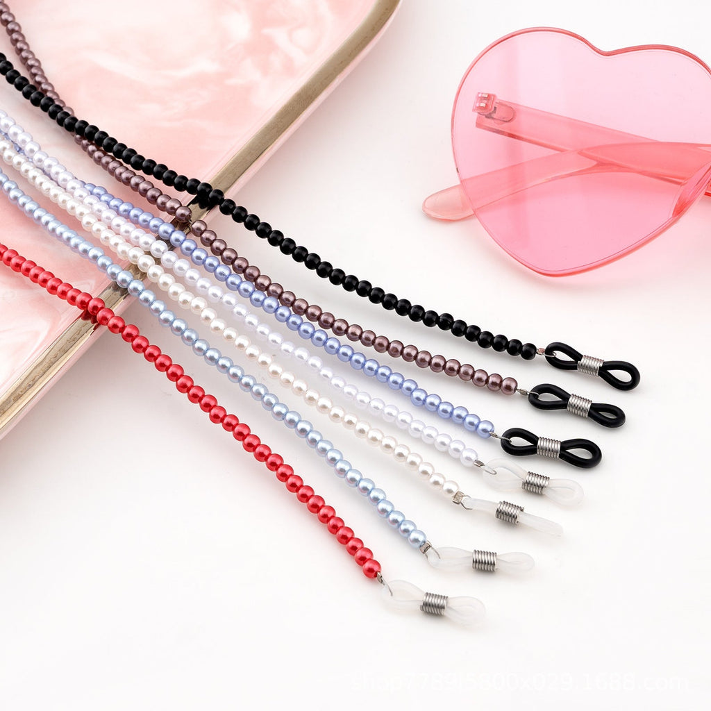 Pearlescent Beaded Eyewear Retainer Chain for Sunglasses and Reading Glasses, view 2