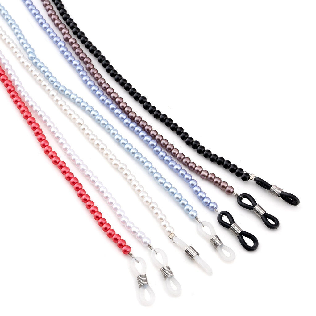 Pearlescent Beaded Eyewear Retainer Chain for Sunglasses and Reading Glasses