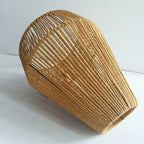 Pendant Light Beige Woven Natural Fiber | High & Bury