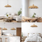 Pendant Light Woven Natural Fiber | High & Bury
