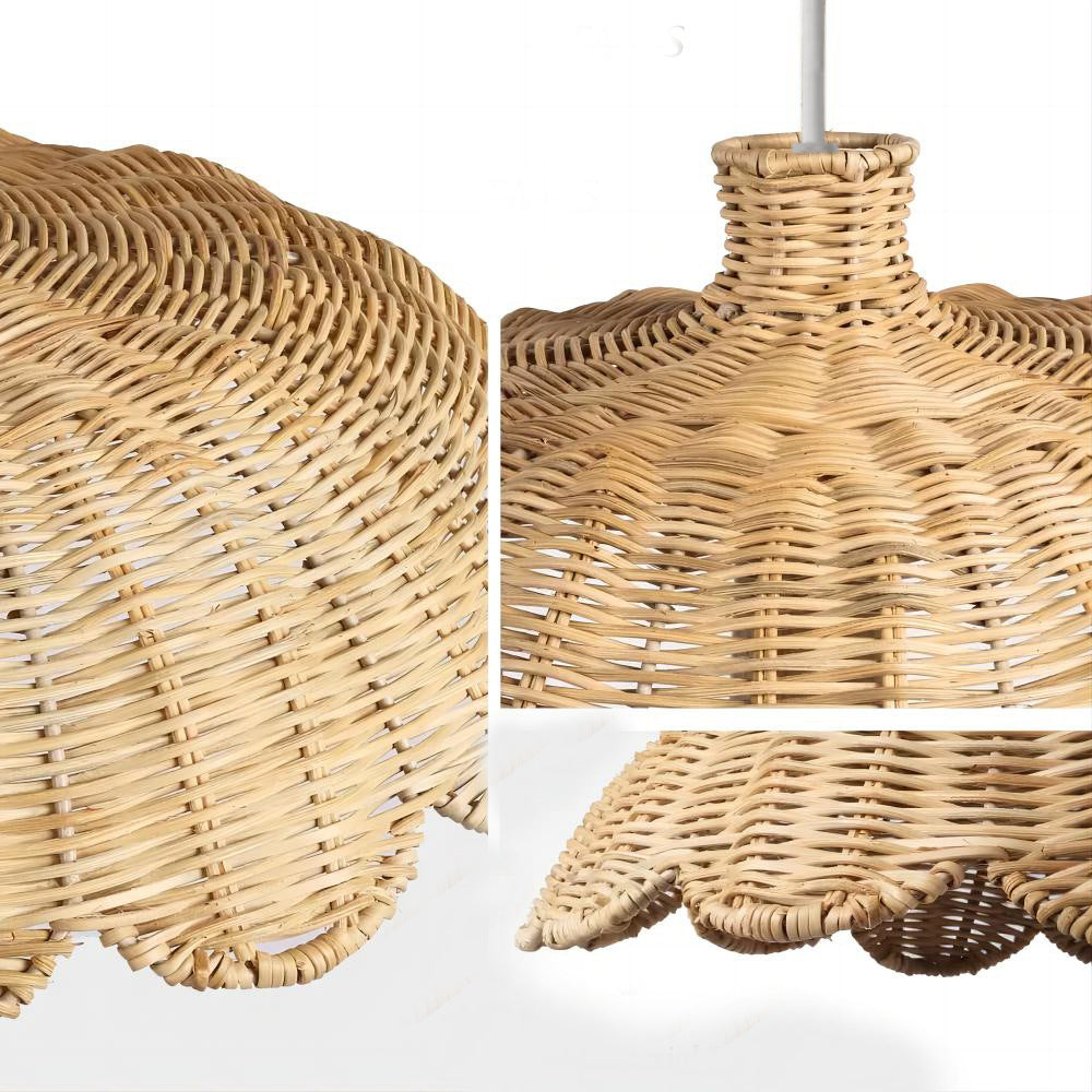 Pendant Light Woven Natural Fiber | High & Bury