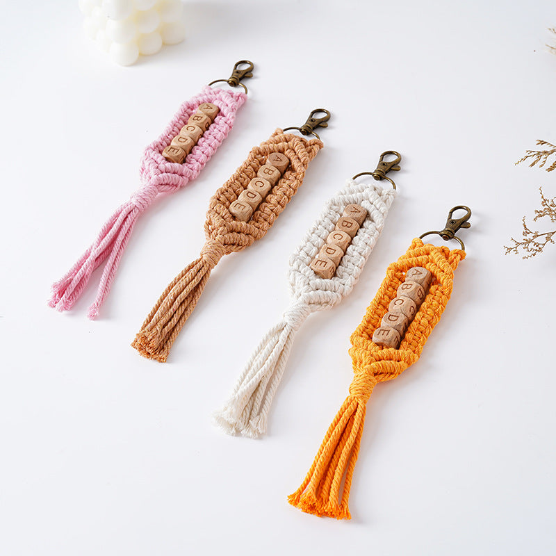 Personalized Macrame Keychain Holder | High & Bury