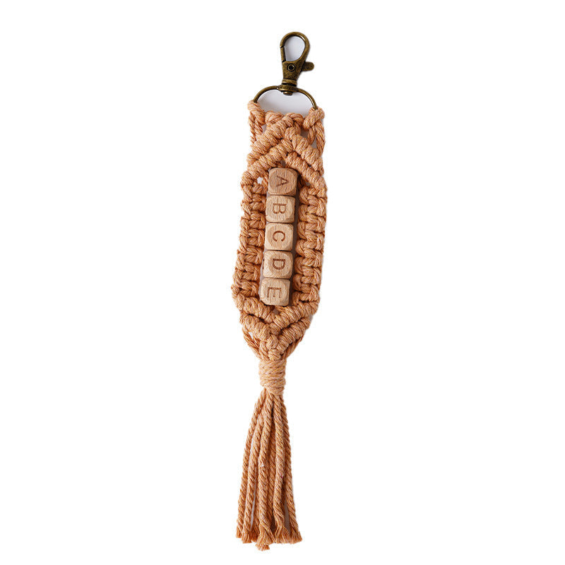 Personalized Macrame Keychain Holder | High & Bury