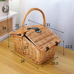 Picnic Blanket with Waterproof Bottom and Check Pattern | High & Bury