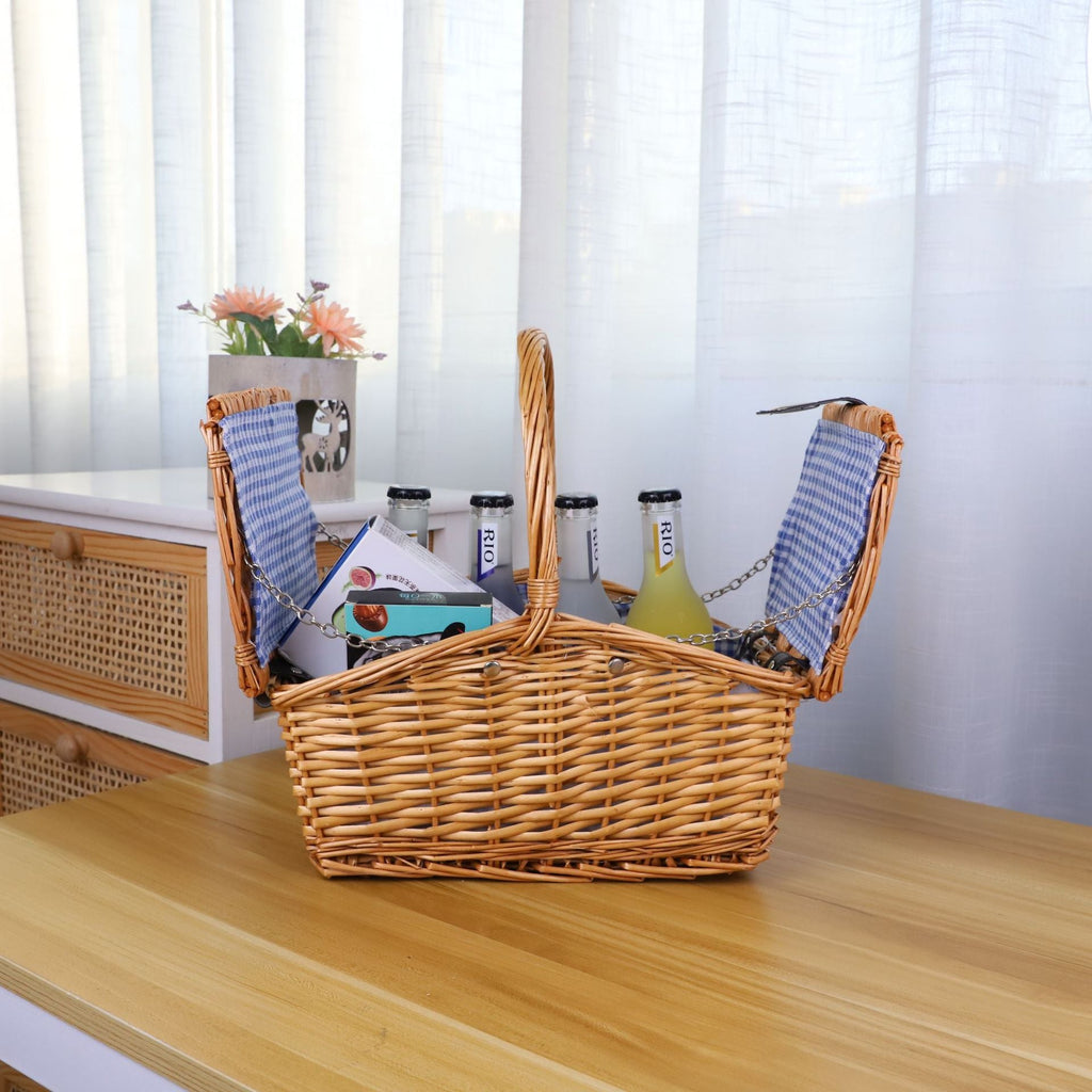 Picnic Blanket with Waterproof Bottom and Check Pattern | High & Bury