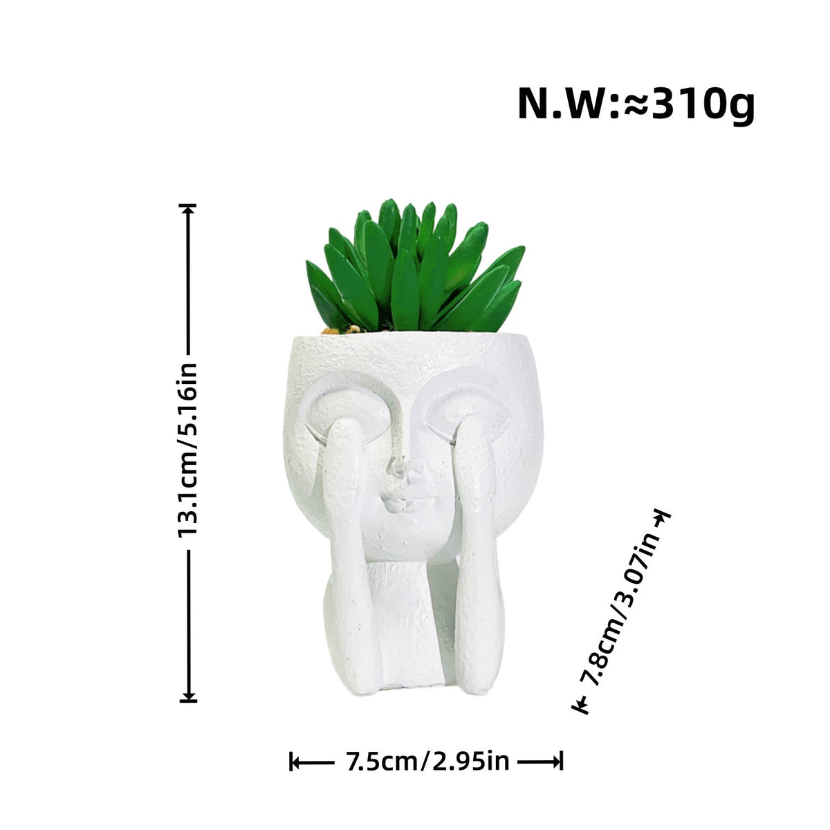 Plant Pot with Face Motif | High & Bury