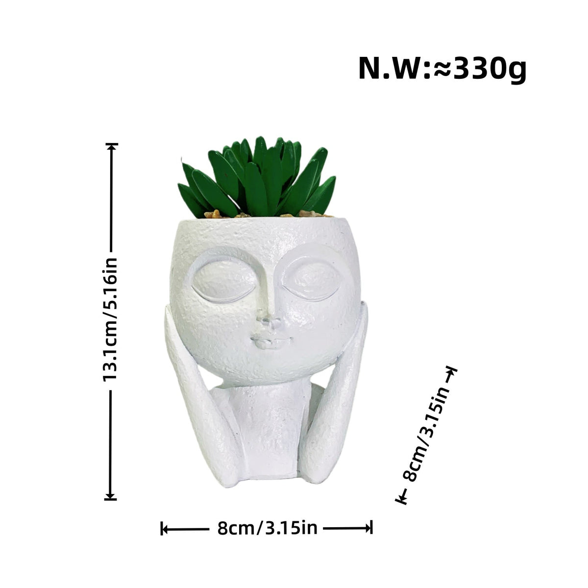 Plant Pot with Face Motif | High & Bury
