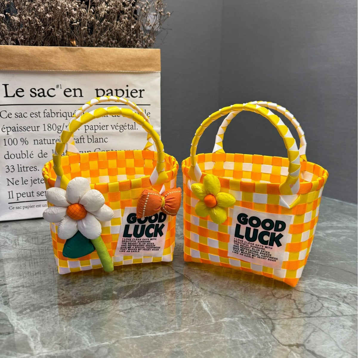 Playful and Colorful Basket Bag | High & Bury