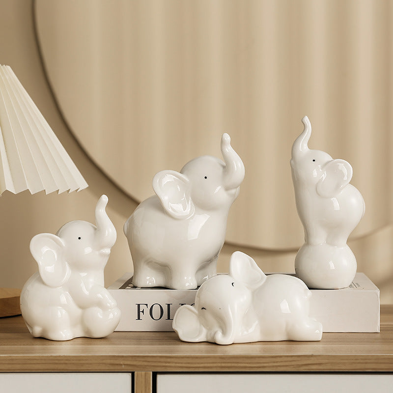 Playful and Elegant Elephant Decorative Figure | High & Bury