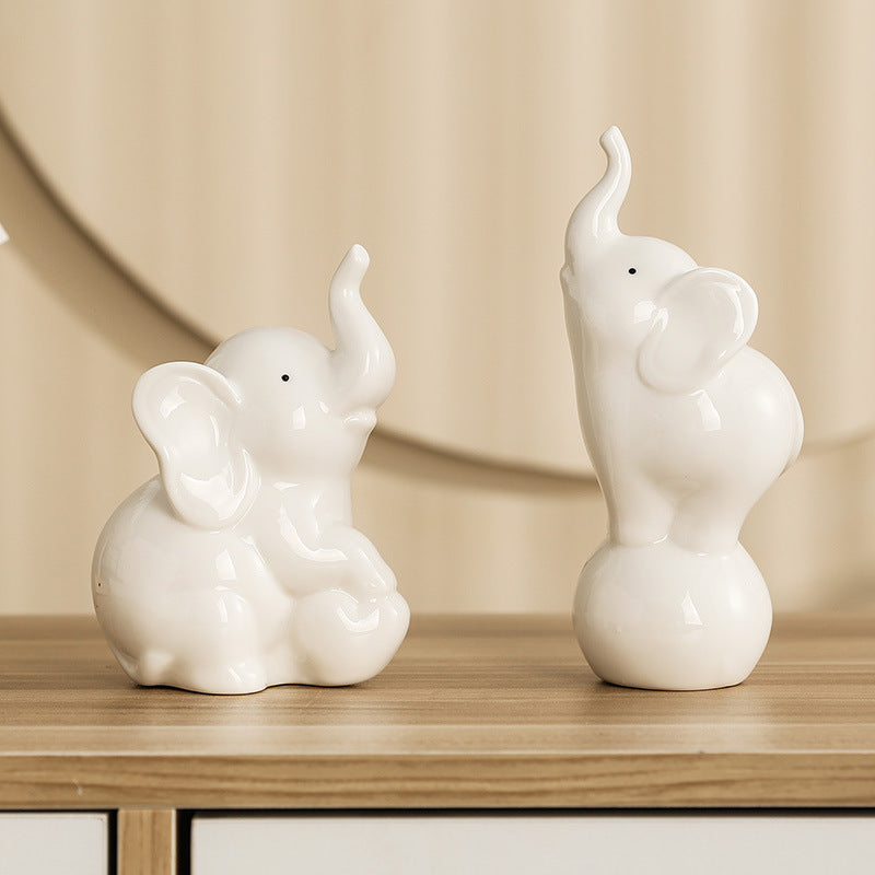 Playful and Elegant Elephant Decorative Figure | High & Bury
