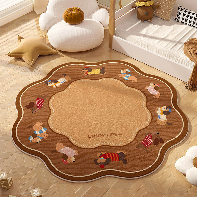Playful Animal-Themed Round Area Rug | High & Bury