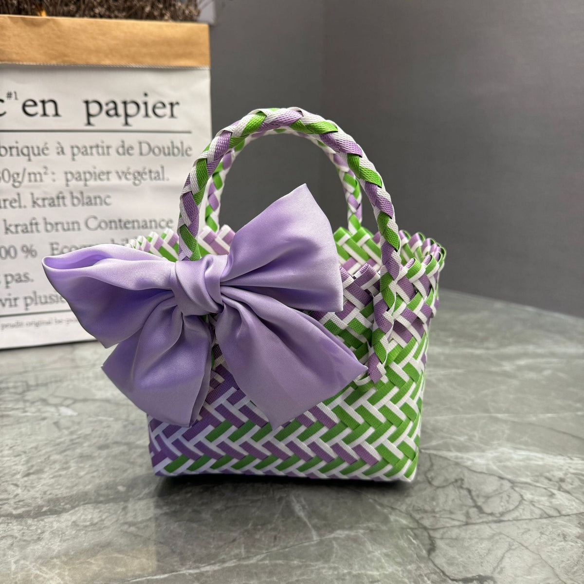 Playful Basket Bag with Bow | High & Bury