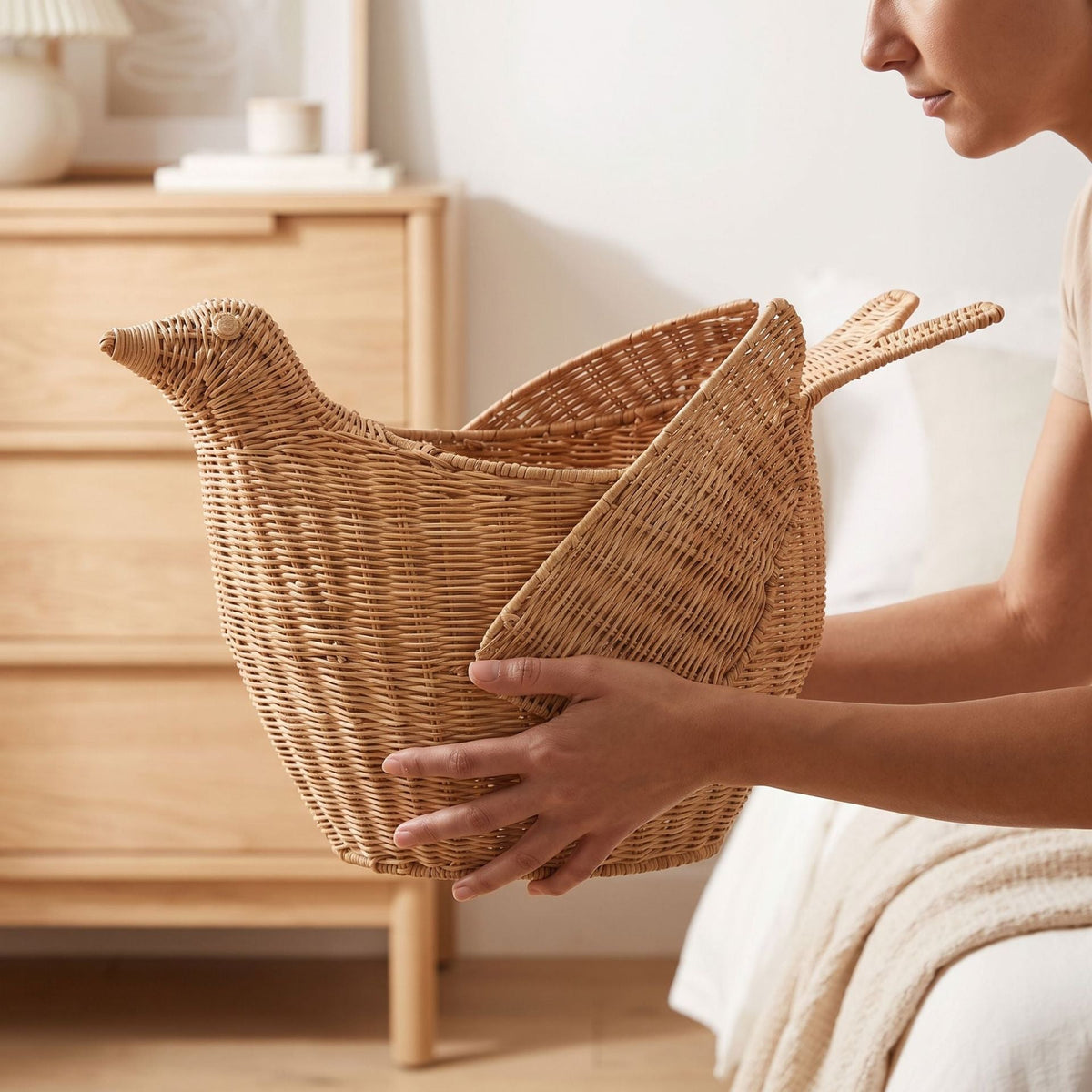 Playful Basket in Bird Design | High & Bury