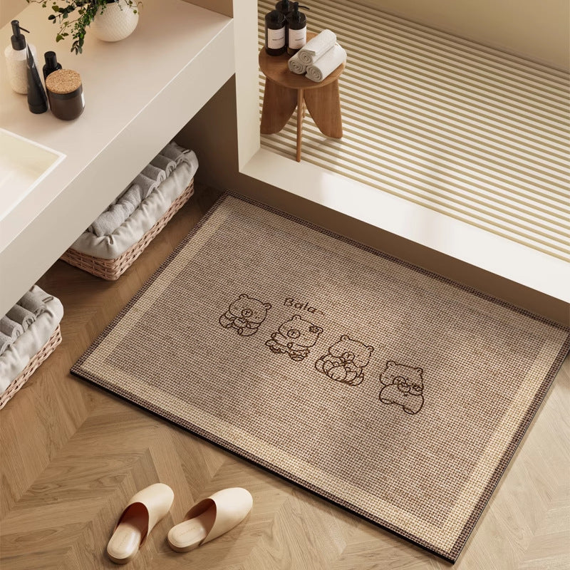 Playful Cartoon Character Bath Mat | High & Bury