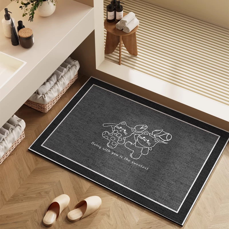 Playful Cartoon Character Bath Mat | High & Bury