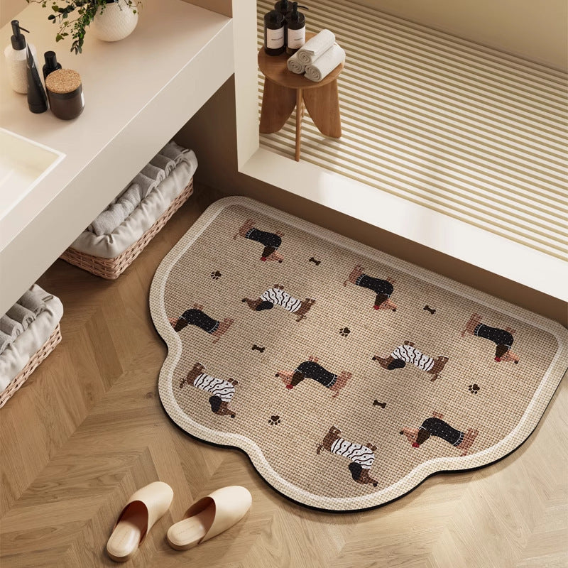 Playful Cartoon Character Bath Mat | High & Bury