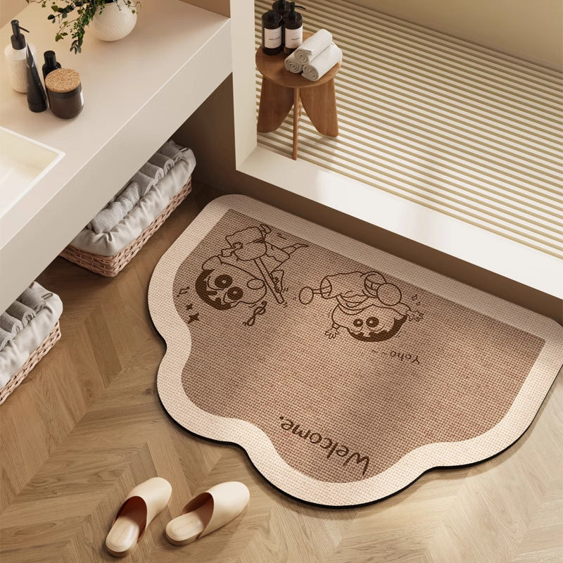 Playful Cartoon Character Bath Mat | High & Bury