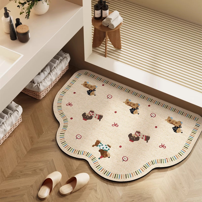 Playful Cartoon Character Bath Mat | High & Bury