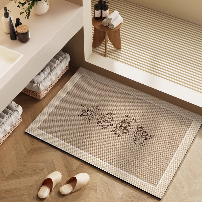 Playful Cartoon Character Bath Mat | High & Bury