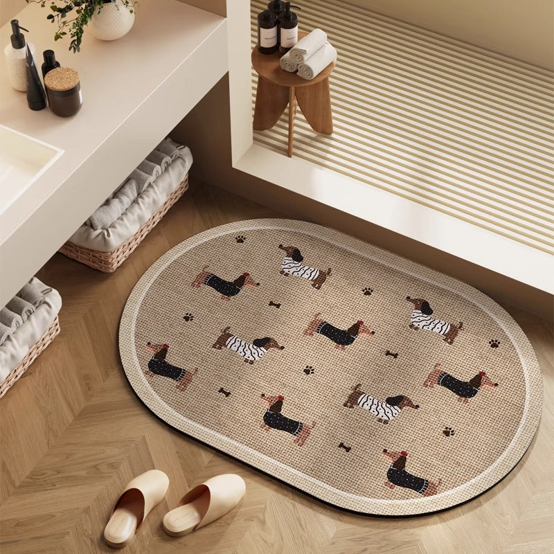Playful Cartoon Character Bath Mat | High & Bury